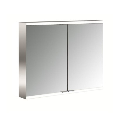 EMCO Prime2 Зеркальный шкаф 80x70см., с подсветкой, навесной,  2 двери, 2 полки, розетка, цвет: белый