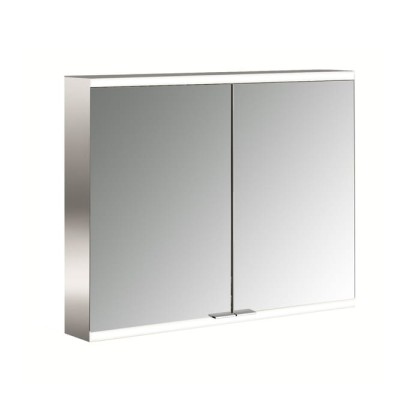 EMCO Prime2 Зеркальный шкаф 80x70см., с подсветкой, навесной,  2 двери, 2 полки, розетка, цвет: белый