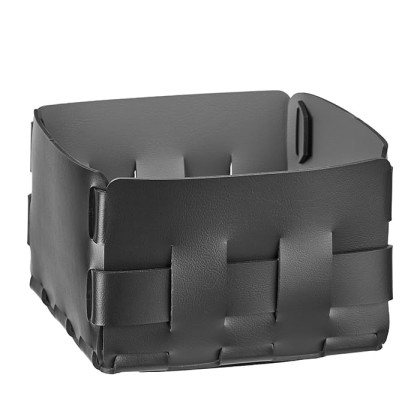 ADJ Корзинка Mini Bottega, 19x19xH13 см., цвет: черный/серый