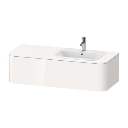 Duravit Happy D.2 Plus Тумба подвесная 130x55x35.4см, с раковиной и 2 ящиками, DX, цвет: белый глянцевый