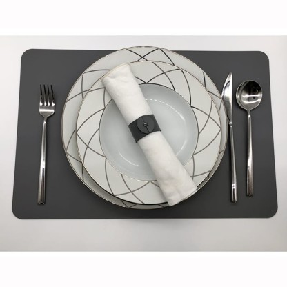 ADJ Прямоугольный плейсмат, 45x30 см., цвет: серый/черный