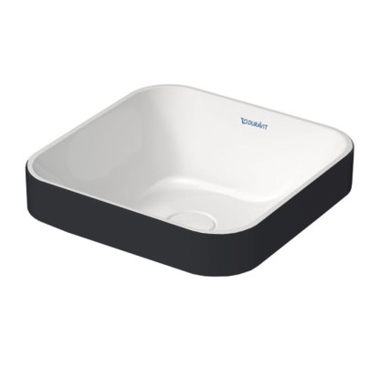 Duravit Happy D.2 Plus Раковина 40х40см, без отв., цвет: Anthracite matt/белый