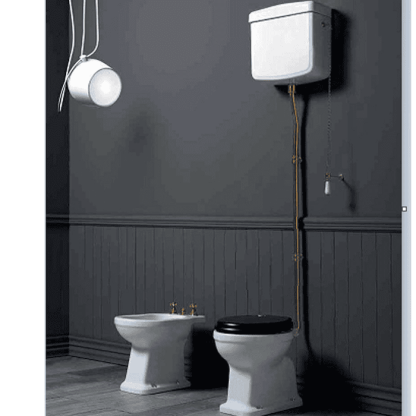 SIMAS Londra Унитаз 60х36.5см, c вертикальным сливом, с высоким бачком, механизмом и трубой цвет бронза