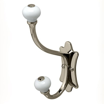 Devon&Devon Mayfair Крючок двойной, подвесной, цвет: никель блестящий