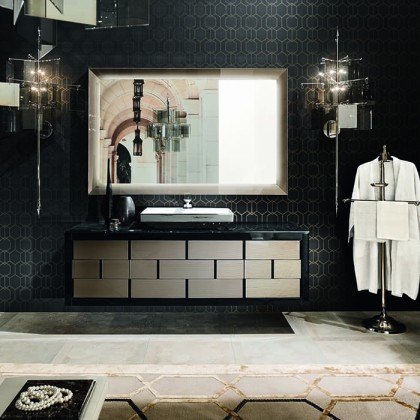 VITAGE milldue edition RITZ Комплект мебели с тумбой под раковину, раковиной LONDRA, зеркалом LOSANNA, 181 см, подвесной, цвет: белый/Cannet?