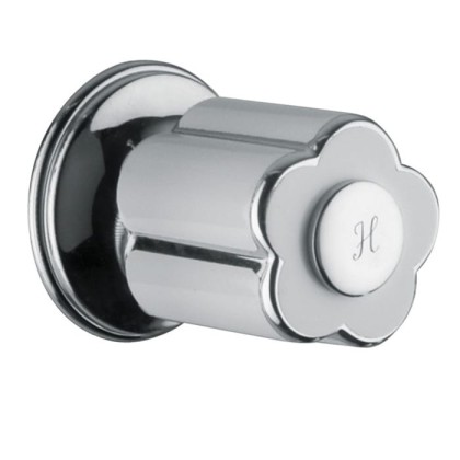 Bongio Fleur Noir Запорный вентиль 3/4, цвет: хром/черный фарфор