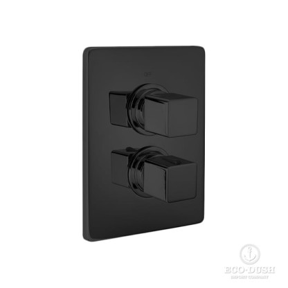 Cisal Cubic Смеситель для душа, встраиваемый, термостатический, цвет: черный матовый