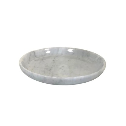 3SC Elegance Лоток универсальный, круглый, цвет: мрамор bianco carrara/хром