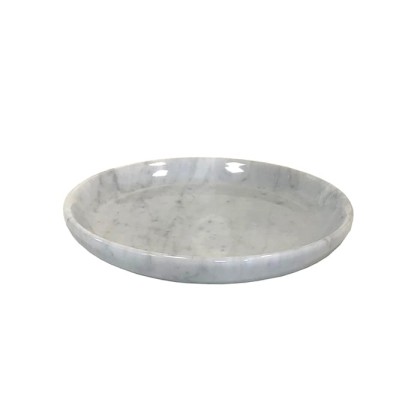 3SC Elegance Лоток универсальный, круглый, цвет: мрамор bianco carrara/хром