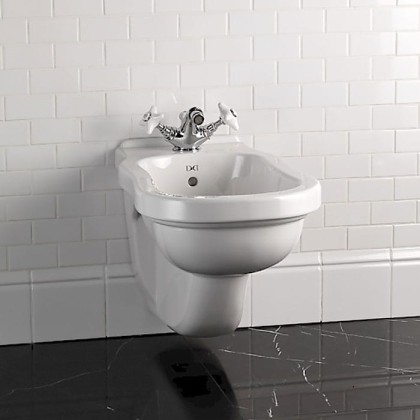 Devon&Devon Blues, Биде подвесное 55.5х34см., с одним отверстием под смеситель, цвет: белый