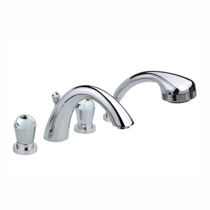 Nicolazzi Cristallo Смеситель на борт ванны, 4 отв., излив: 204 мм, с ручным душем, цвет: хром