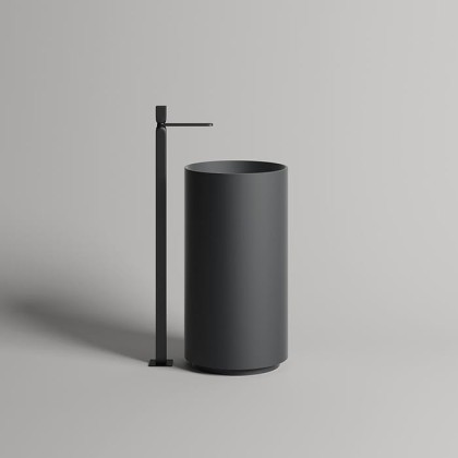 Salini  Armonia Раковина напольная 45х45х85см, без отв., без перелива, с донным клапаном, материал: S-Stone, цвет: RAL9005 матовый