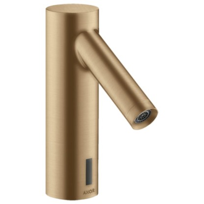 Axor Starck Cмеситель для раковины, на 1 отв., электроный, питание от батареек, без регулировки температуры, цвет: шлифованная бронза