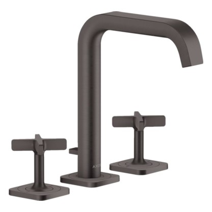 Axor Citterio E Смеситель для раковины, на 3 отв., с донным клапаном, цвет: шлифованный черный хром