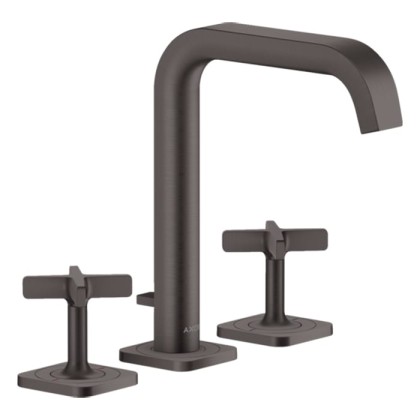 Axor Citterio E Смеситель для раковины, на 3 отв., с донным клапаном, цвет: шлифованный черный хром