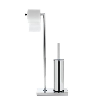 3SC Piantane Напольная стойка с держателем тб и ёршиком, цвет: хром