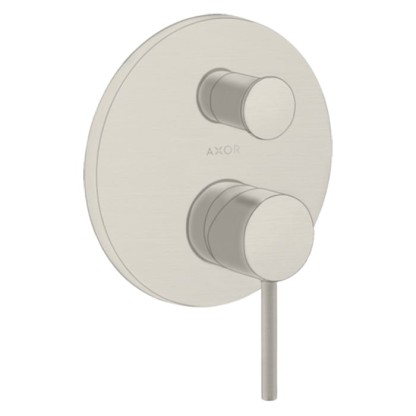 Axor Starck Смеситель для ванны, встраиваемый, с переключателем на 2 потока, цвет: сталь