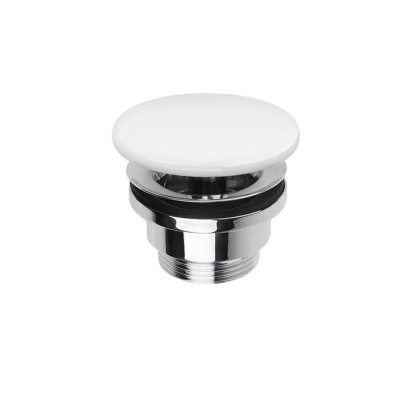 Simas Донный клапан клик-клак, с керамической крышкой, цвет: белый матовый