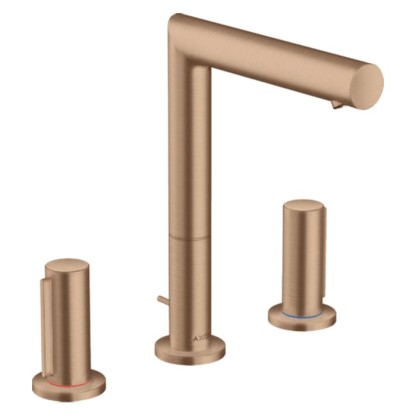 Axor Uno Смеситель для раковины 200, на 3 отв., с донным клапаном, zero, цвет: шлифованное красное золото