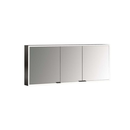 Emco Prime Зеркальный шкаф 160см., с подсветкой LED Facelift навесная модель, 3-дверки, IP 20, цвет черный зеркальная задняя стенка