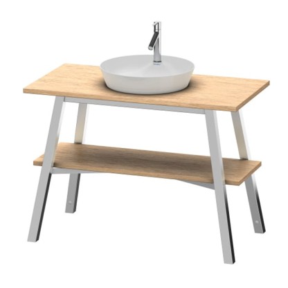 Duravit Cape Cod Консоль 82.5x112x5см., деревянная напольная с 1 полкой, с раковиной на 1 отв., цвет:европейский дуб
