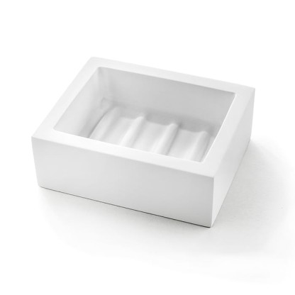 3SC Bemood White Мыльница настольная, цвет: белый