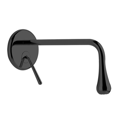 Gessi Goccia Встраиваемый однорычажный смеситель для раковины, излив: 250мм, внешняя часть, цвет: black XL