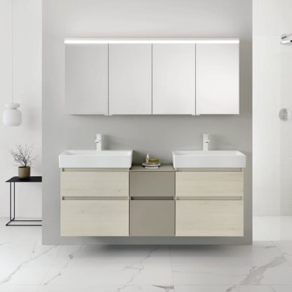 Burgbad Lin20 Комплект мебели 166х37х71см, подвесной, с раковиной, с 2 ящиками, цвет: Merino oak decor