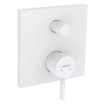 Hansgrohe Finoris Смеситель для душа, встраиваемый, с переключателем потоков на 2 положения, внешняя часть, цвет: белый матовый