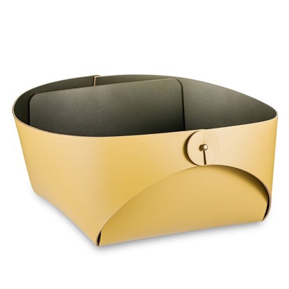 ADJ Корзинка Flora, 20x20xH9 см., цвет: горчичный/оливковый