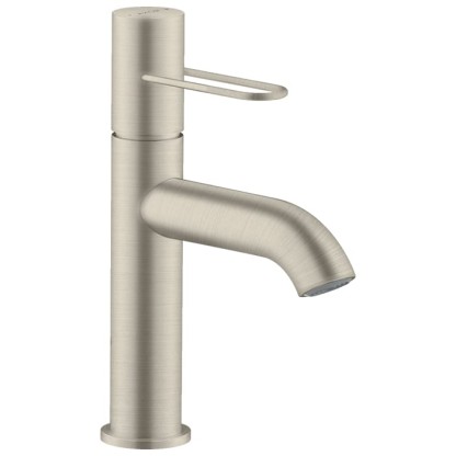 Axor Uno Смеситель для раковины 100, на 1 отв., излив 130мм, с незапираемым донным клапаном, цвет: шлифованный никель