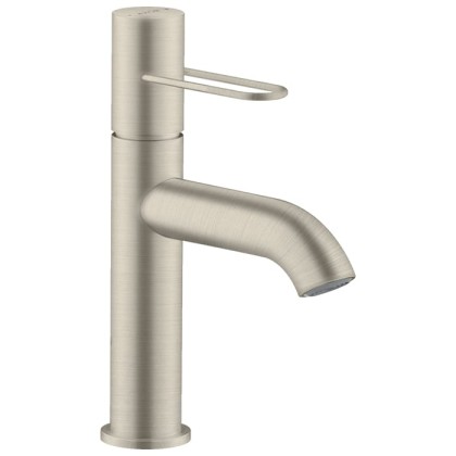 Axor Uno Смеситель для раковины 100, на 1 отв., излив 130мм, с незапираемым донным клапаном, цвет: шлифованный никель