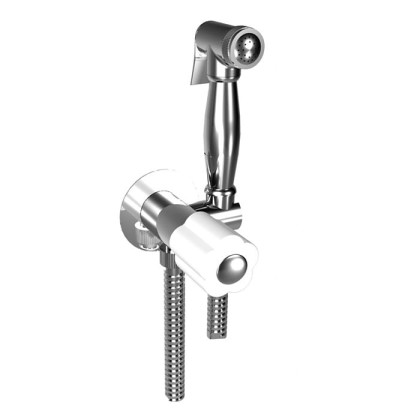 Bongio Fleur Noir Гигиенический душ, цвет: хром/черный фрафор