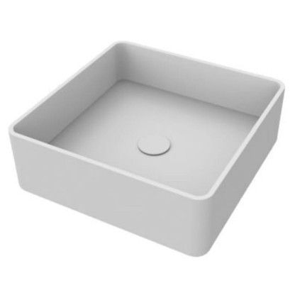 MOMA Jump Раковина 37х37см., накладная, с донным клапаном, цвет: белый матовый