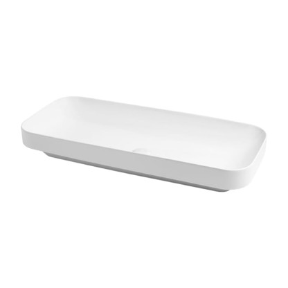 Azzurra Elegance Soft Раковина накладная/полувстраиваемая, 90x40xH14 см, без отв., цвет: Bianco lucido