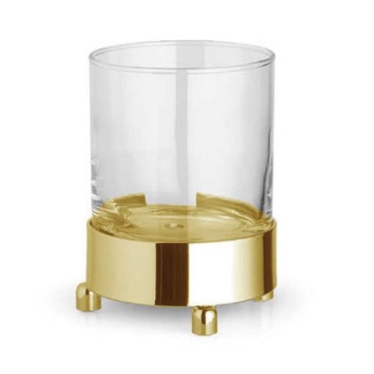 Bertocci Cinquecento Стакан настольный, цвет: прозрачное стекло/Soft Gold