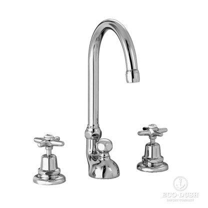 Stella Italica Смеситель для раковины на 3 отверстия 3226, с донным клапаном, цвет: хром