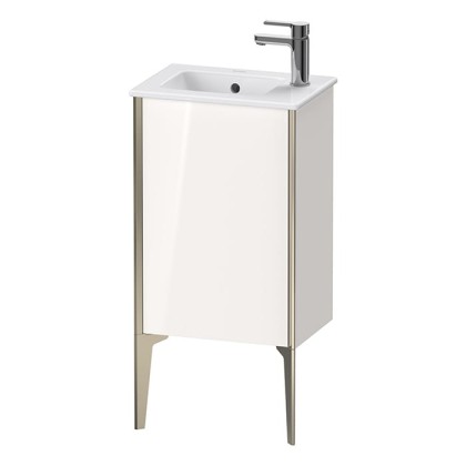 Duravit XViu Тумба напольная, 41x29x59.4см, с раковиной, 1 дверь, (петли справа), цвет: белый глянцевый/champagne matt