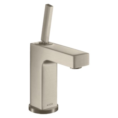 Axor Citterio Смеситель для раковины 110, на 1 отв., излив 10.4см., без донного клапана, цвет: шлифованный никель