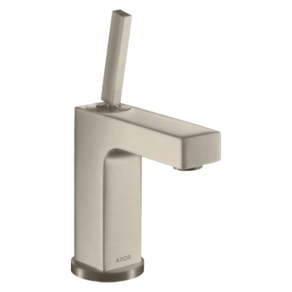 Axor Citterio Смеситель для раковины 110, на 1 отв., излив 10.4см., без донного клапана, цвет: шлифованный никель