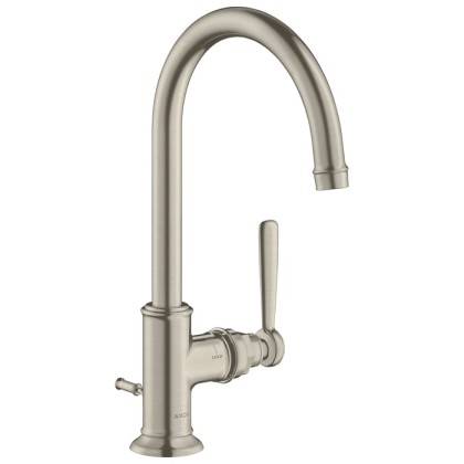 Axor Montreux, Смеситель для раковины 210, однорычажный, с донным клапаном,  цвет: никель шлифованный