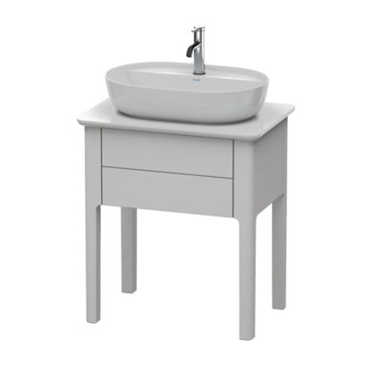 Duravit Luv База напольная 68.8x45х74.3см., с 1 выдв. ящиком, каменной столешницей и раковиной, цвет: скандинавско белый шелковисто-матовый