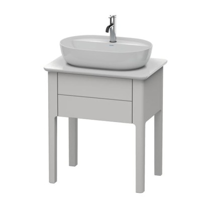 Duravit Luv База напольная 68.8x45х74.3см., с 1 выдв. ящиком, каменной столешницей и раковиной, цвет: скандинавско белый шелковисто-матовый