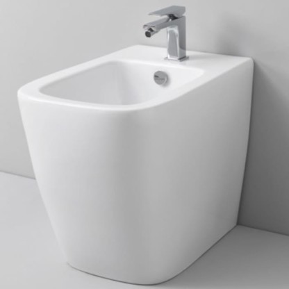 Artceram A16  Биде напольное приставное  36х52 см, с 1 отв под смеситель, с креплениями, цвет: белый