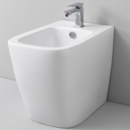 Artceram A16  Биде напольное приставное  36х52 см, с 1 отв под смеситель, с креплениями, цвет: белый