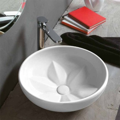 Azzurra Fleur Раковина накладная, 45хh:16см, без отв., цвет: белый