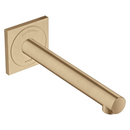 Axor Uno Смеситель для раковины, встраиваемый, излив: 22.1см., электронный, цвет: шлифованная бронза