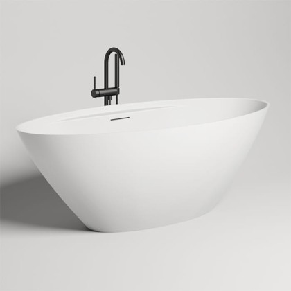 Salini Diva Ванна отдельностоящая 178х85.5х60cм, донный клапан "Up&Down", сифон, слив-перелив, S-Stone, цвет: белый матовый