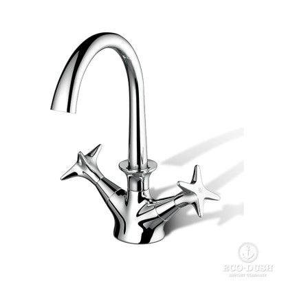 Stella 130 Смеситель для раковины на 1 отверстие 3217, с донным клапаном, цвет: хром