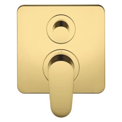 Axor Citterio M Смеситель для ванны, встраиваемый, с переключателем на 2 потока, цвет: полированное золото